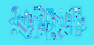abstract city grid