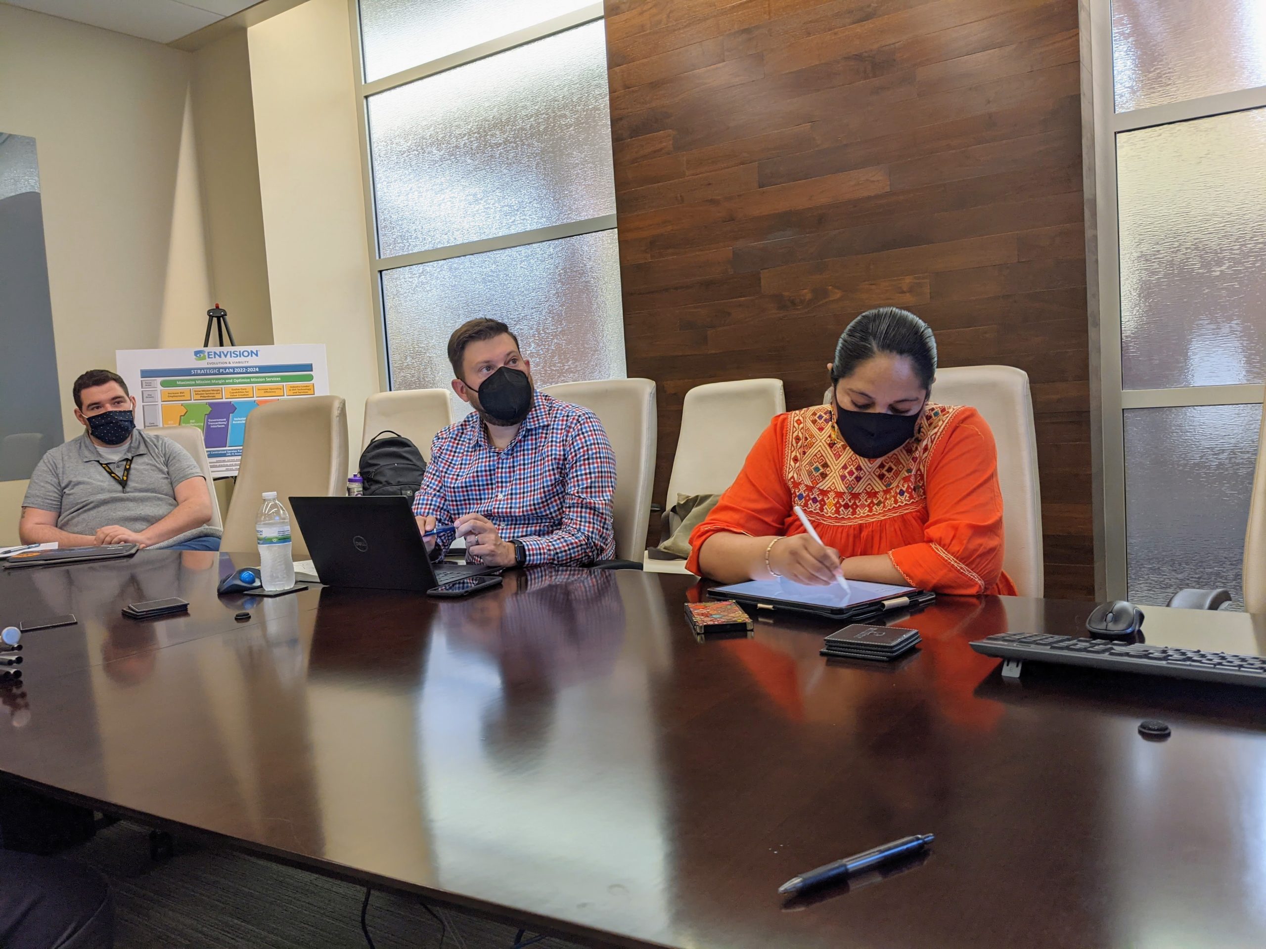 Participants at in-person training session Envision September 2021